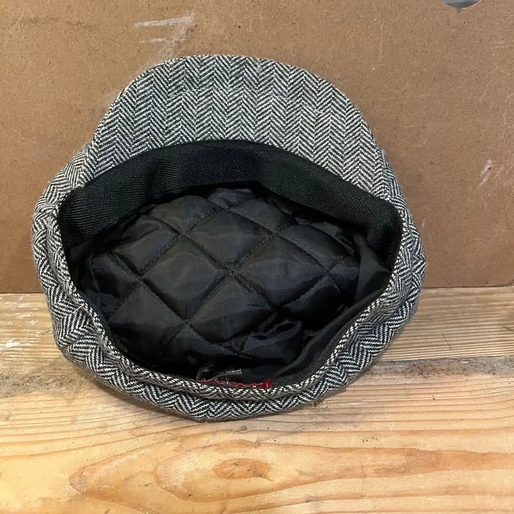 Hat kids newsboy paperboy wool lined